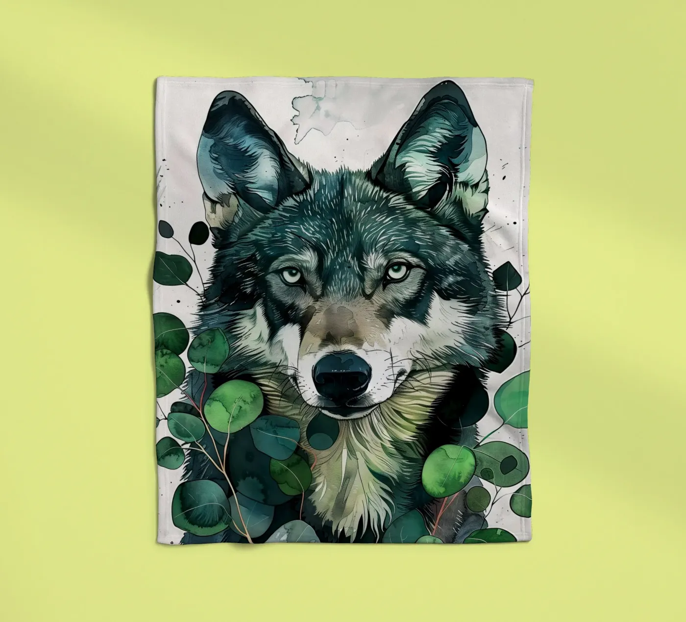 Wolf fleecedeken van Lionmixart