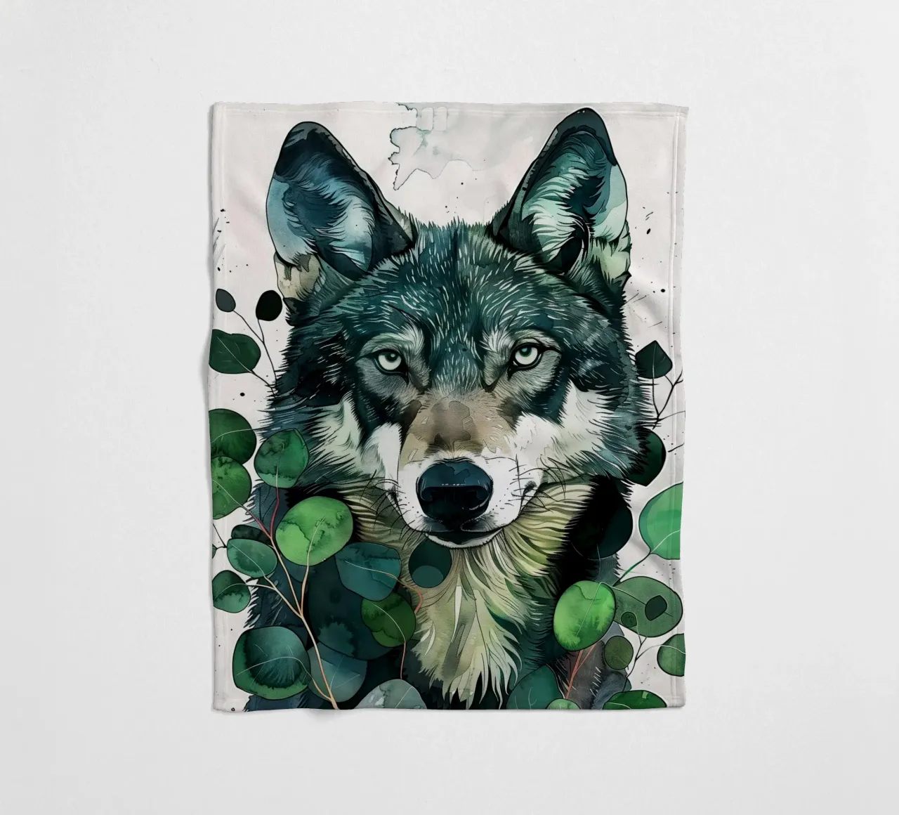 Wolf fleecedeken van Lionmixart