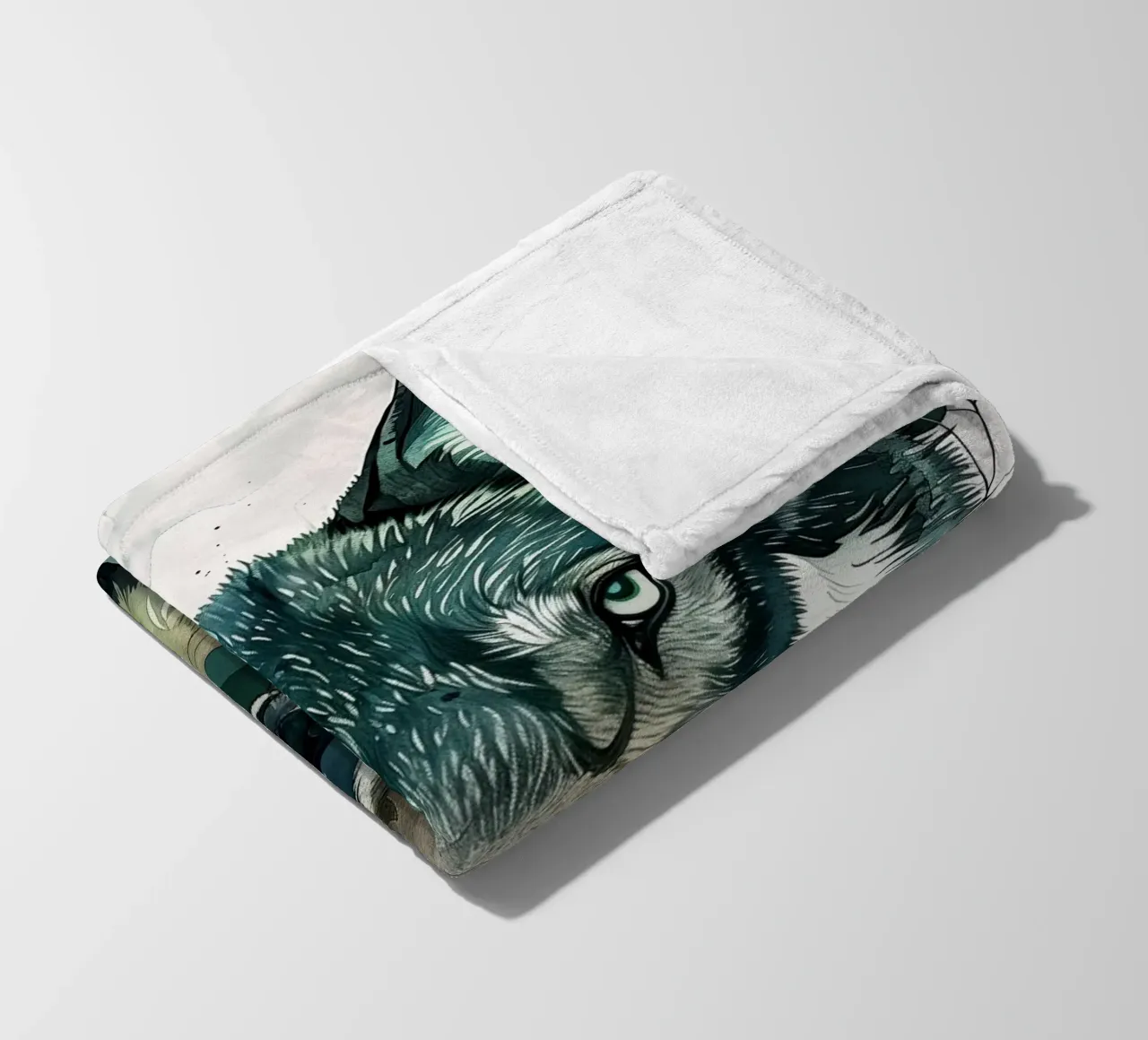 Wolf Fleecedecke von Lionmixart