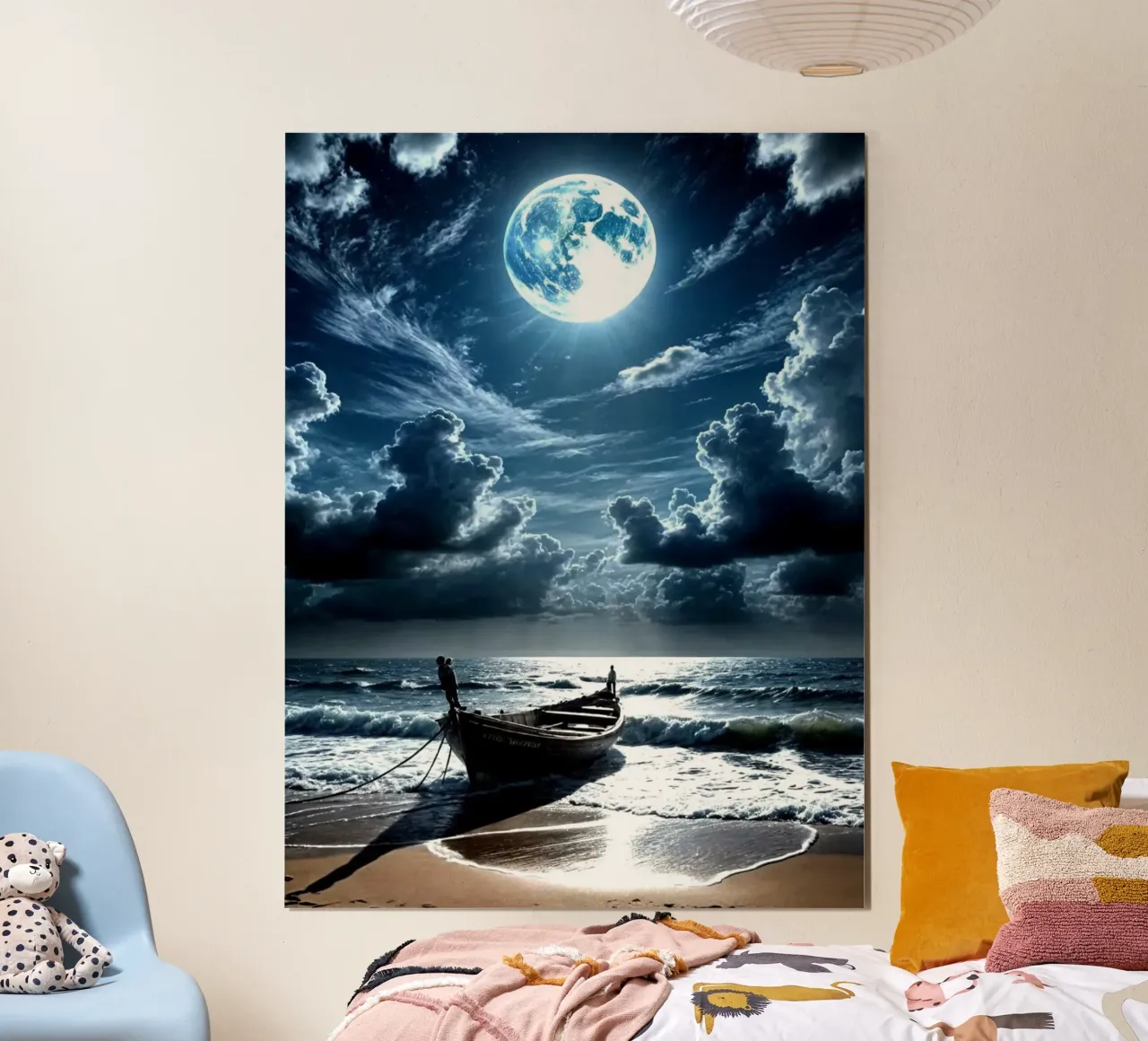 Silent Shore under the Moonlit Sky hahnemühle by ZARAH