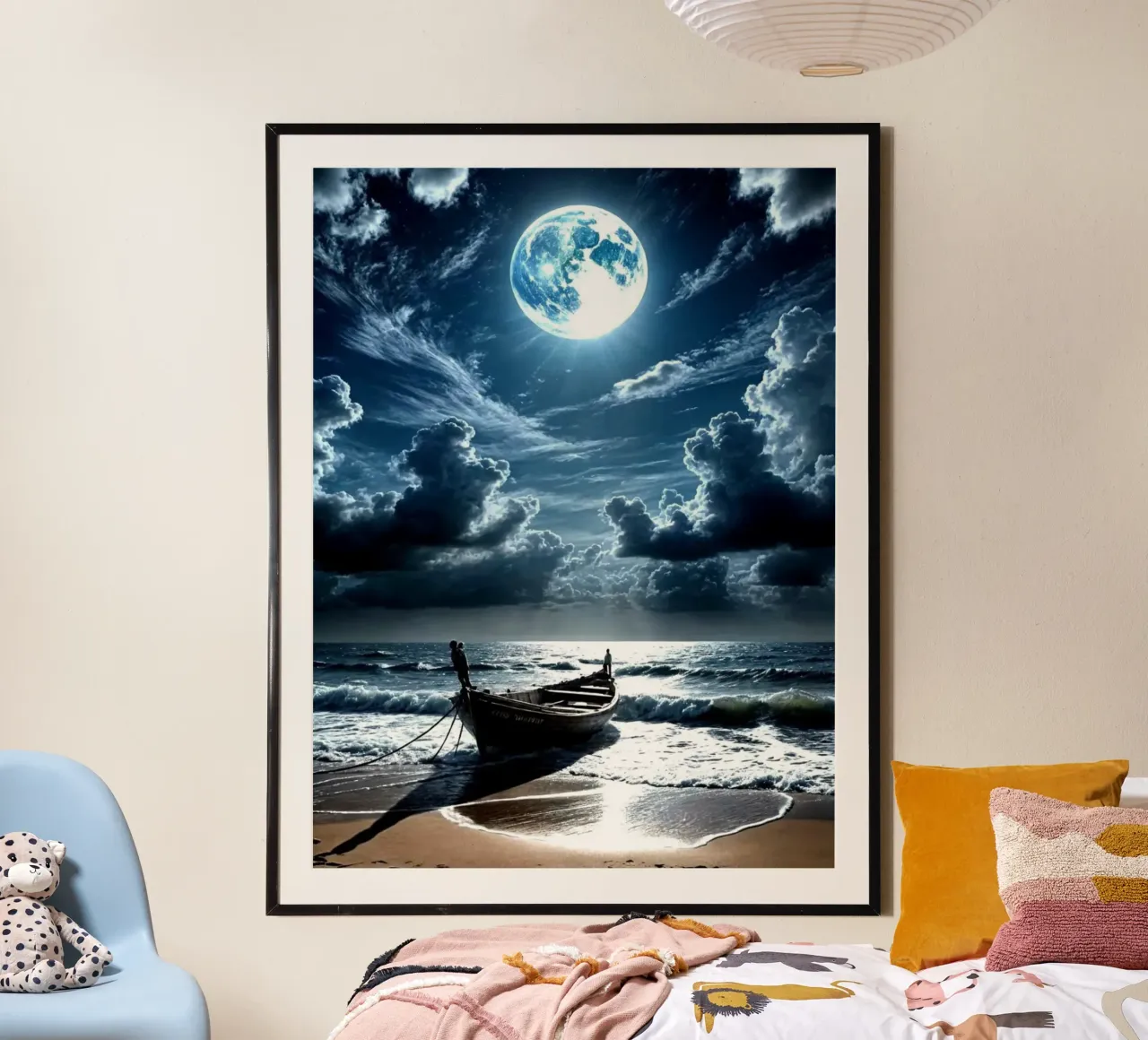 Silent Shore under the Moonlit Sky hahnemühle by ZARAH