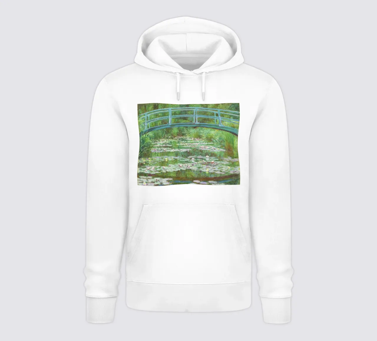 La passerella giapponese di Claude Monet felpa con cappuccio da Monet Art Prints