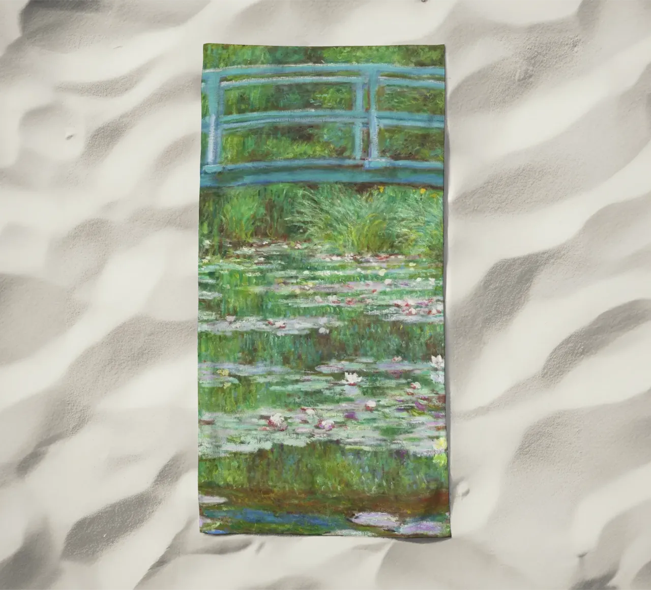 La passerella giapponese di Claude Monet telo mare da Monet Art Prints