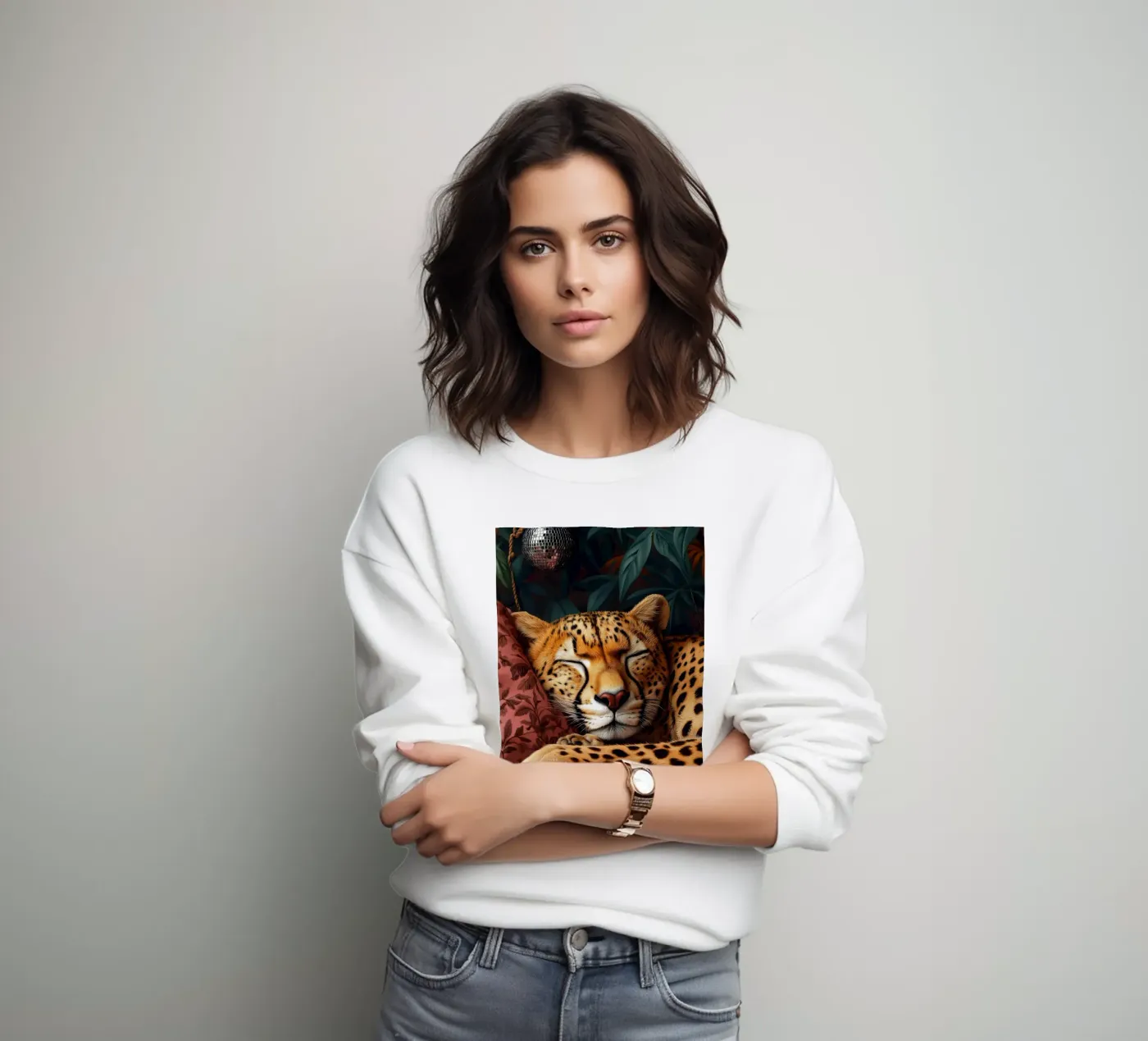 Léopard sweat de Lionmixart