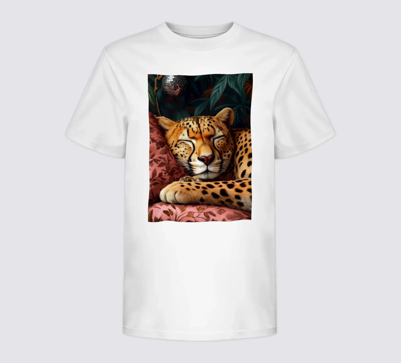 Leopardo t-shirt bambini da Lionmixart