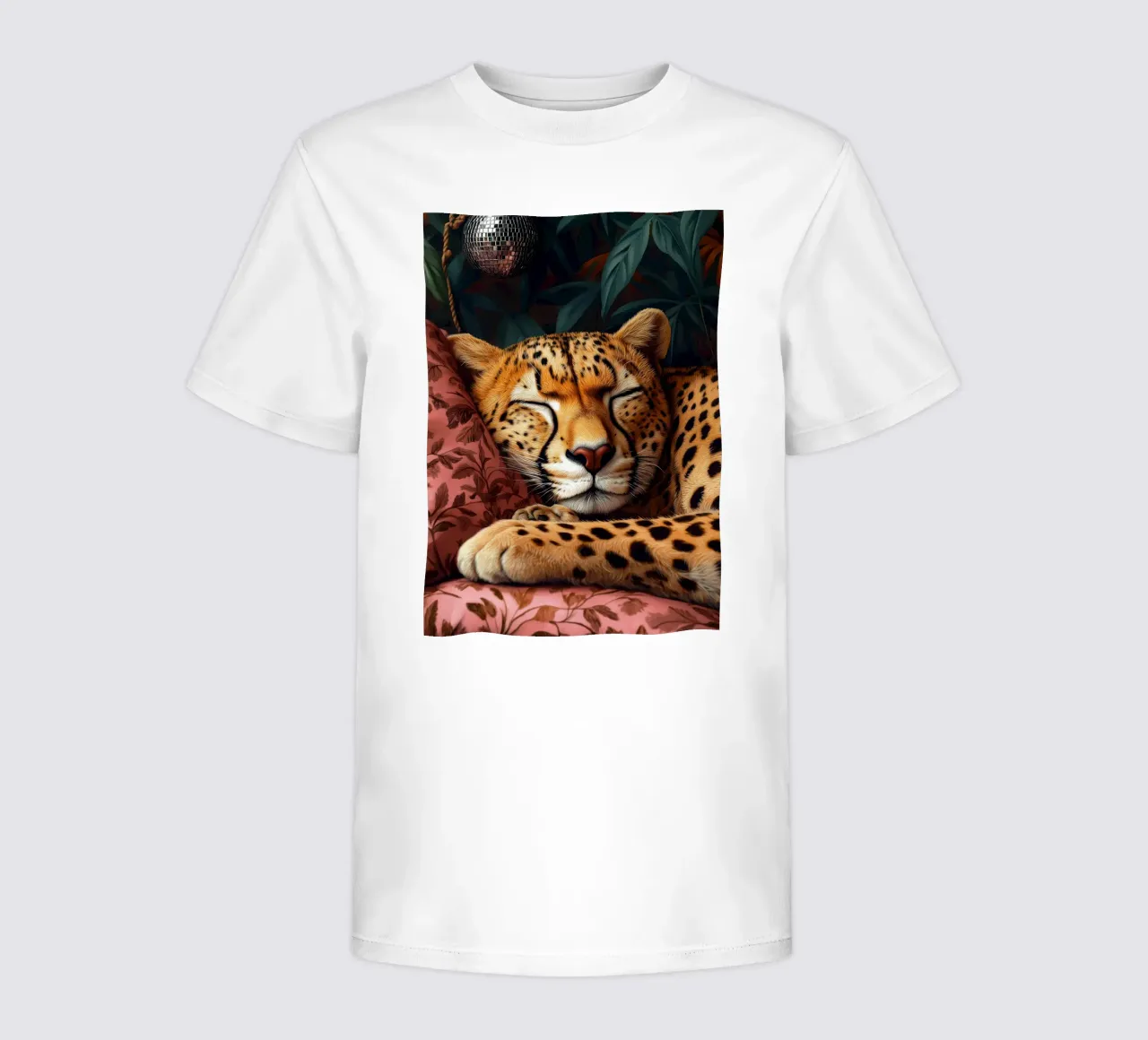 Leopardo t-shirt bambini da Lionmixart