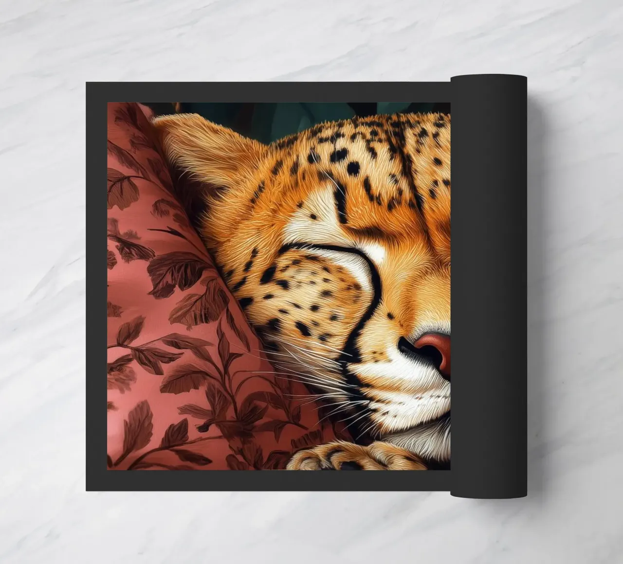 Leopard doormat by Lionmixart