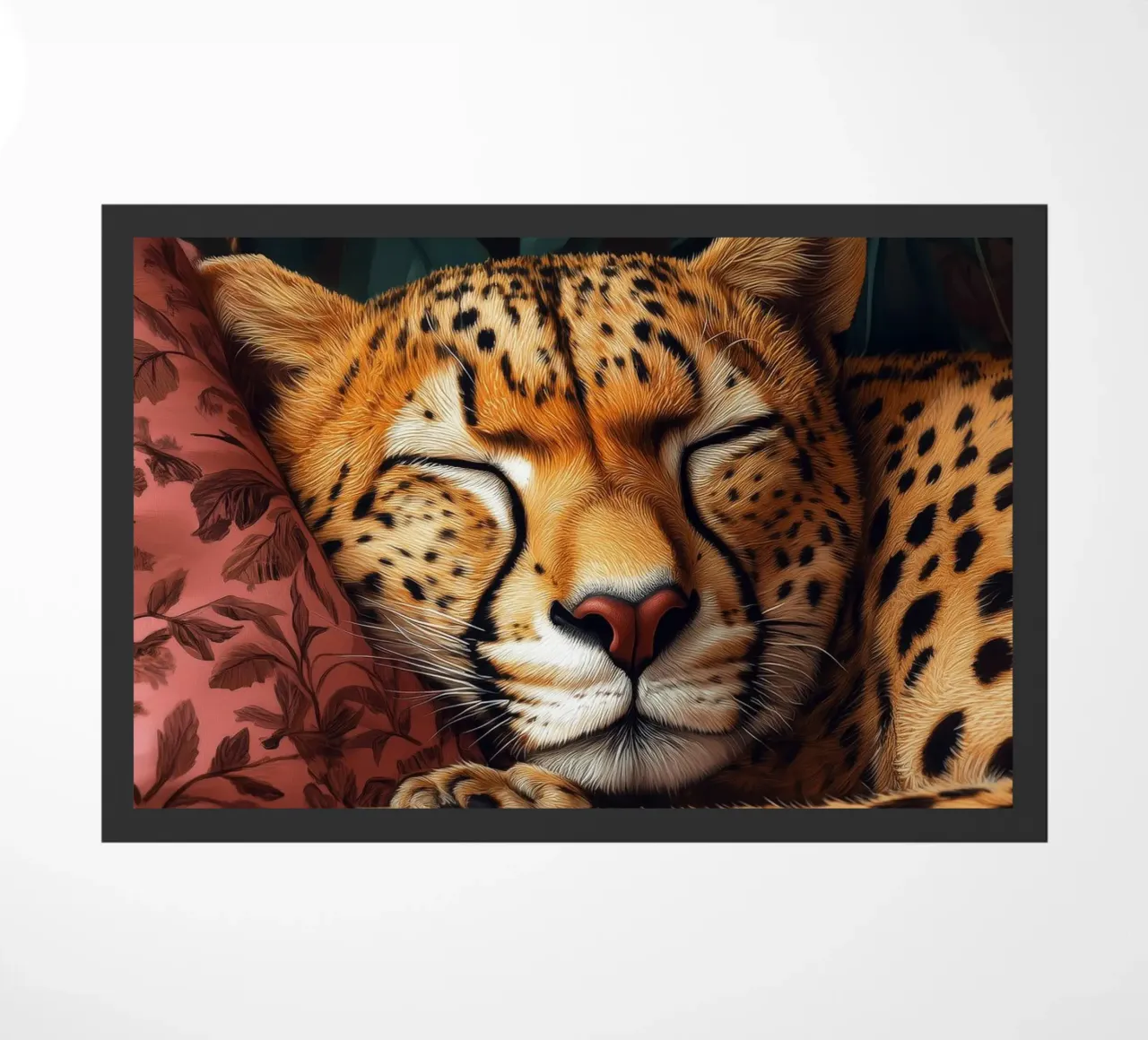 Leopard doormat by Lionmixart