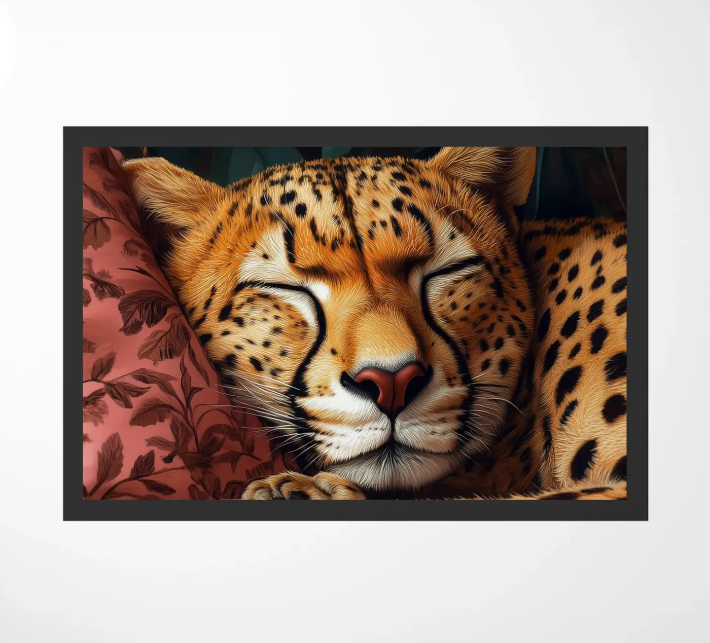 Leopard doormat by Lionmixart