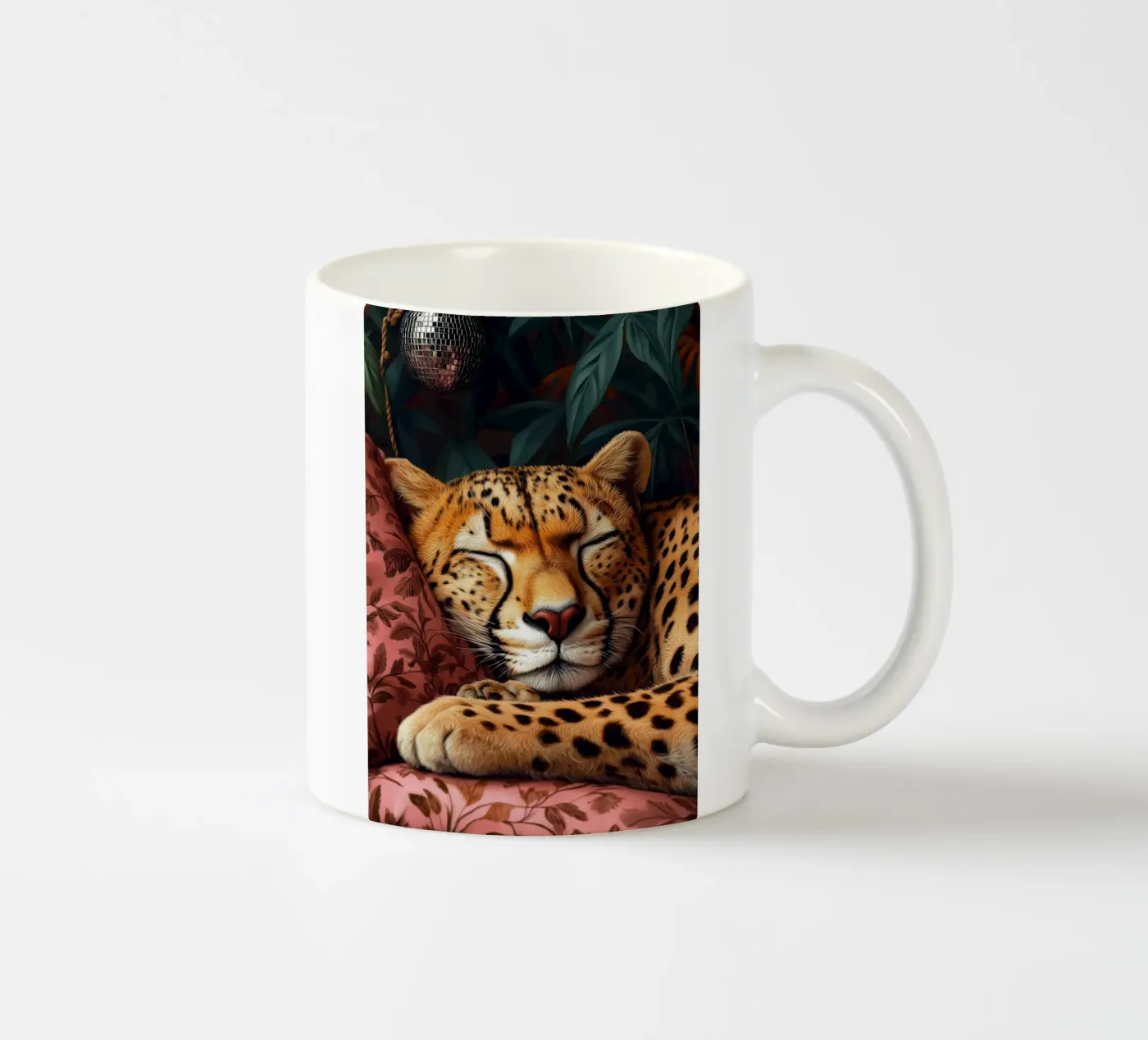 Luipaard keramische mok van Lionmixart