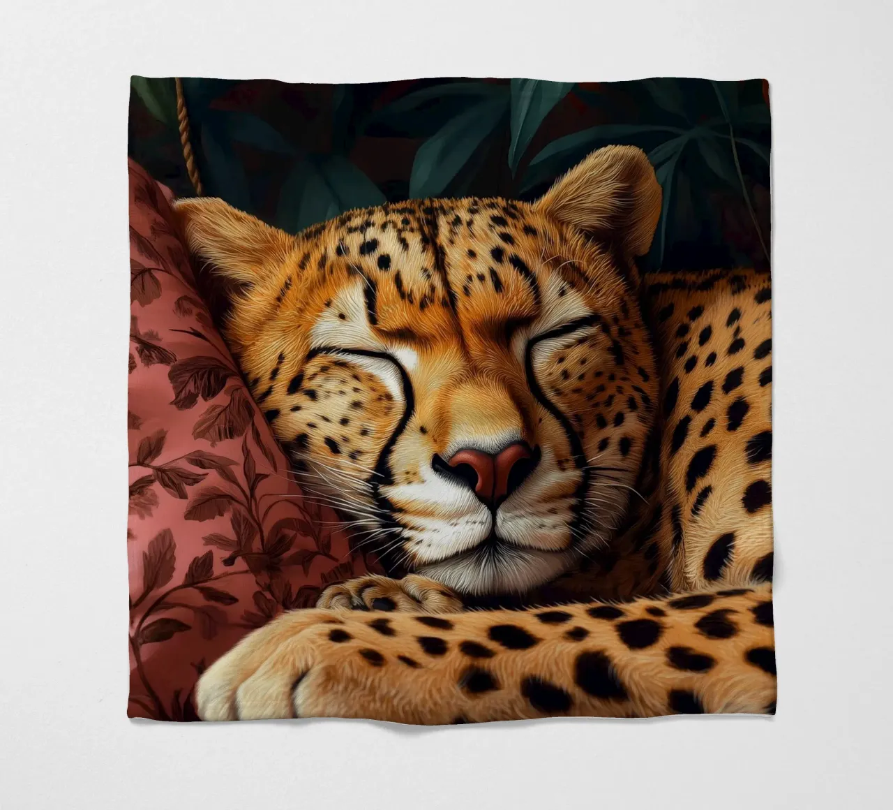 Leopard Fleecedecke von Lionmixart