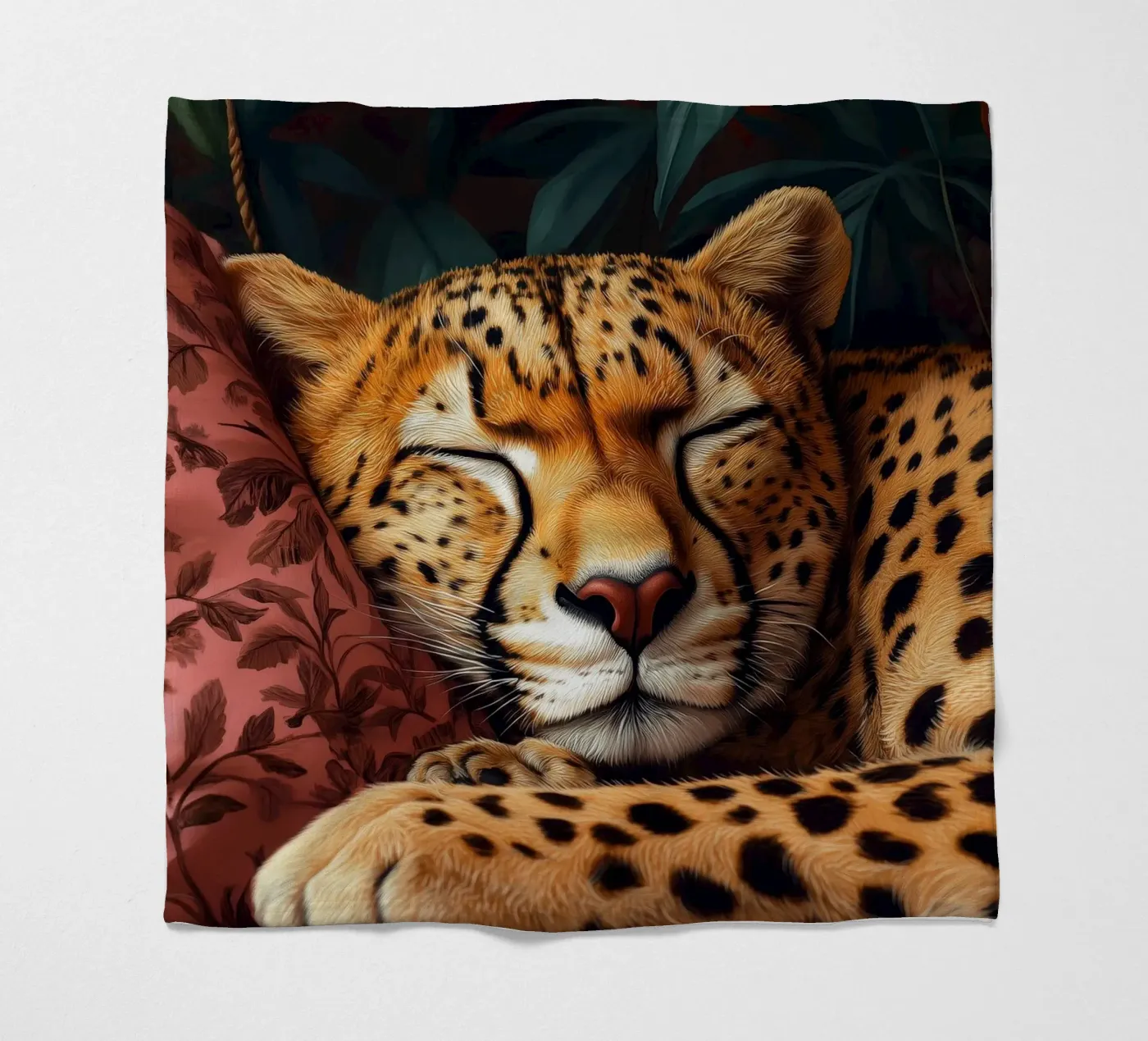 Leopard Fleecedecke von Lionmixart