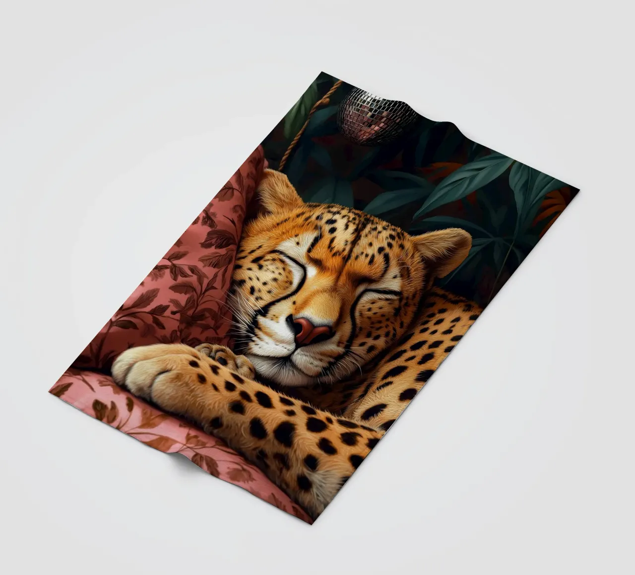 Leopard Fleecedecke von Lionmixart