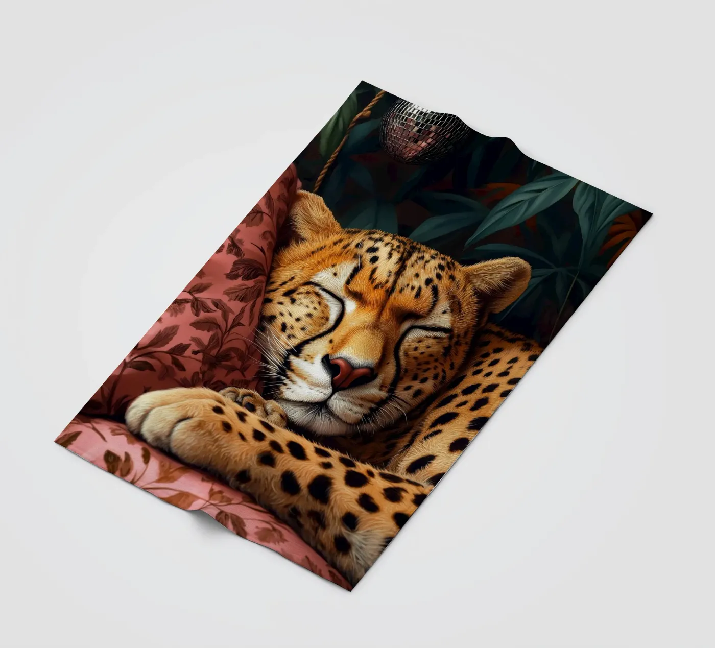 Leopard Fleecedecke von Lionmixart