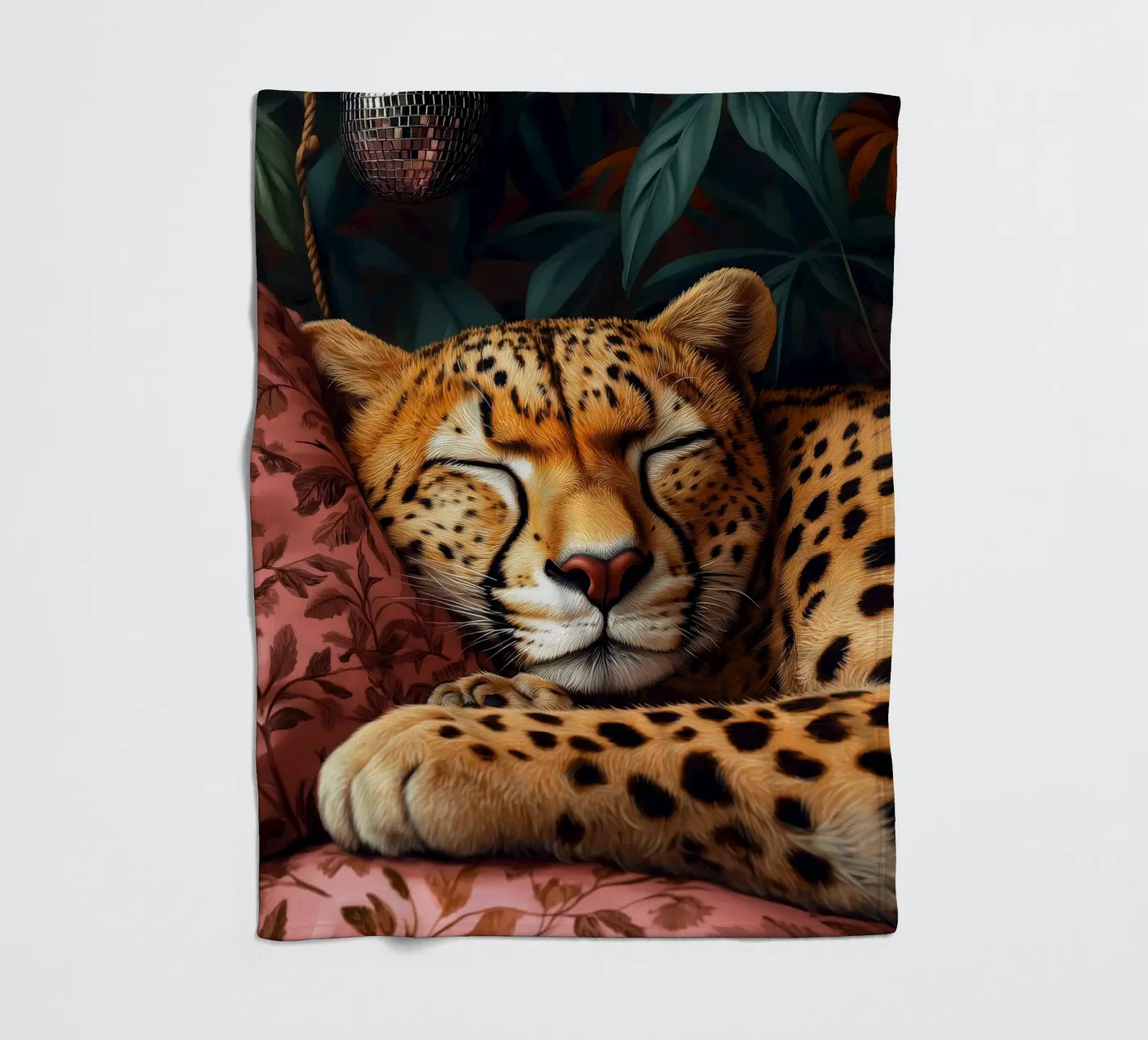 Leopard Fleecedecke von Lionmixart