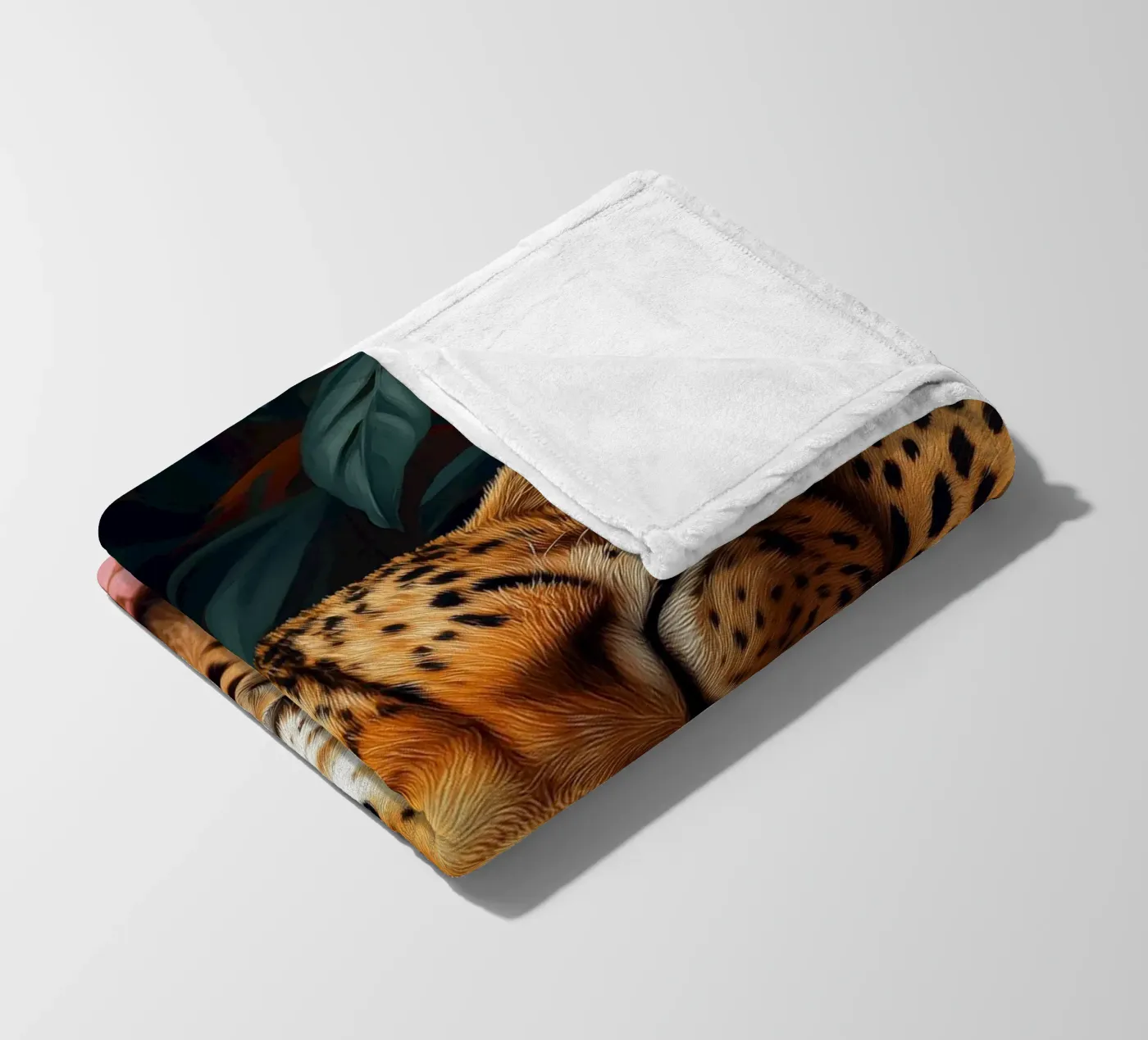 Leopard Fleecedecke von Lionmixart