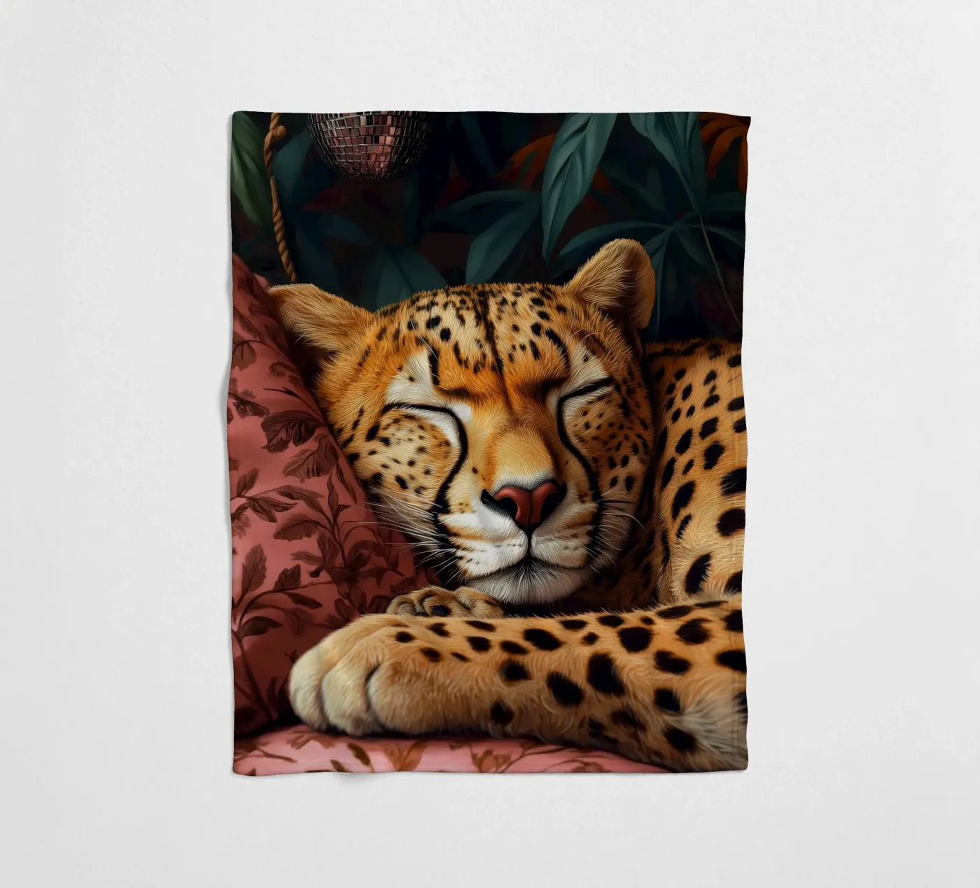 Leopard Fleecedecke von Lionmixart