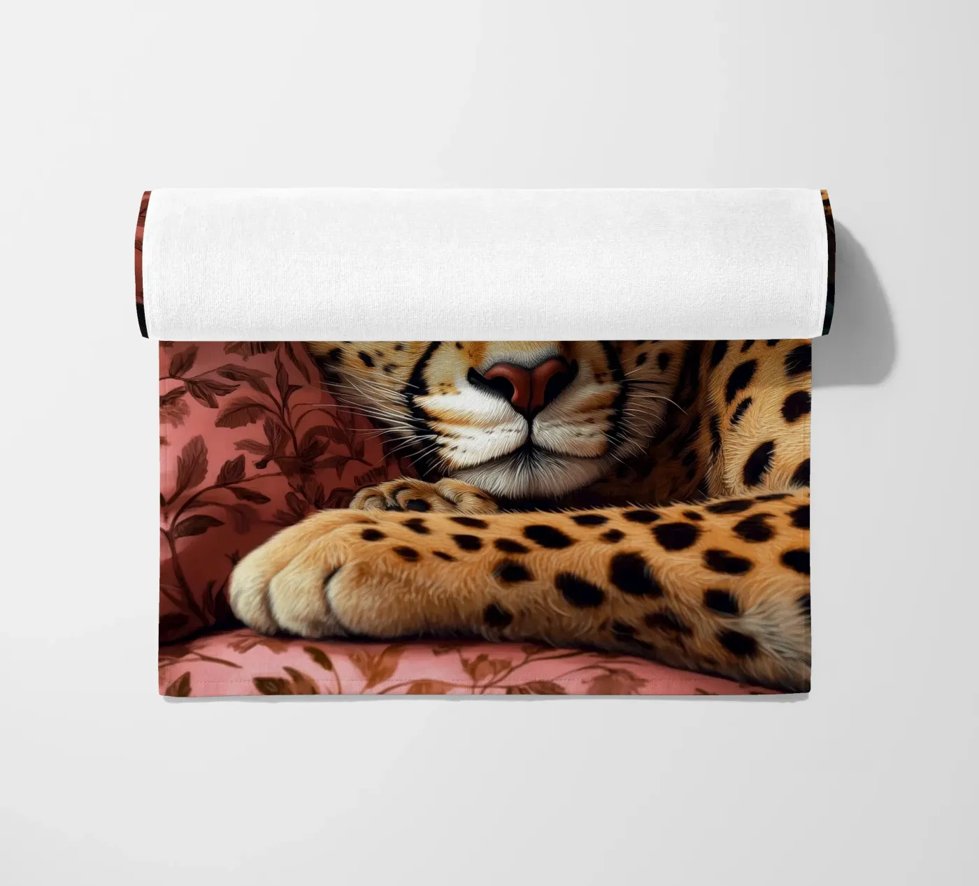 Leopard strandhanddoek van Lionmixart