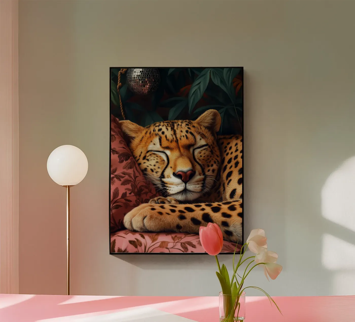 Luipaard acryl van Lionmixart