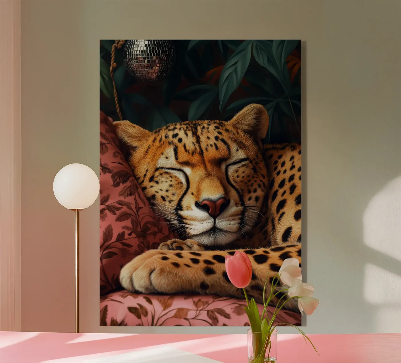 Luipaard acryl van Lionmixart