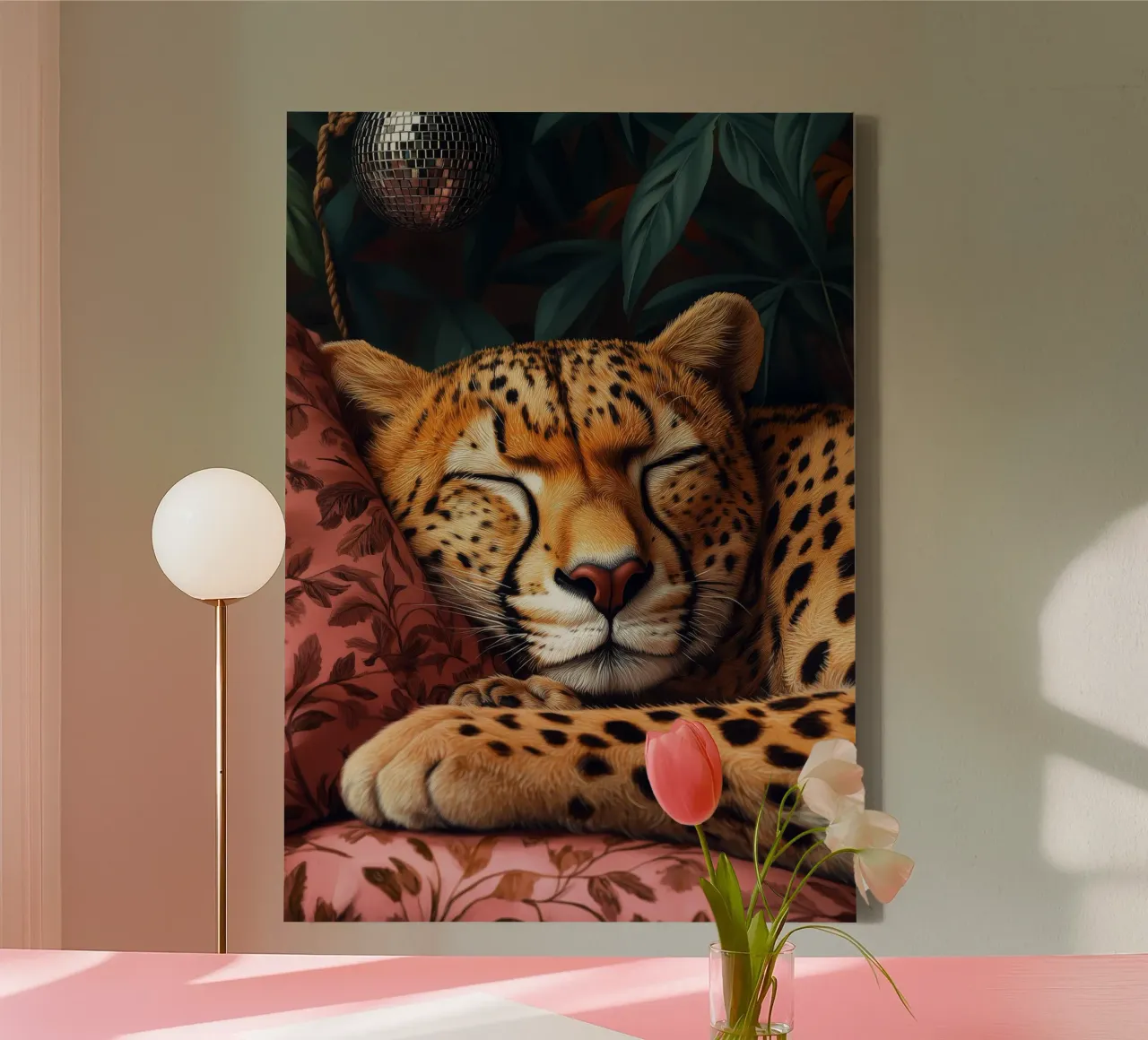 Luipaard canvas van Lionmixart