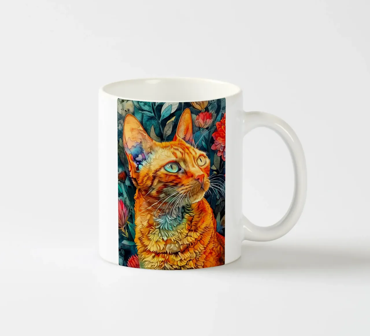 Gatto Rudi tazza in ceramica da Lionmixart