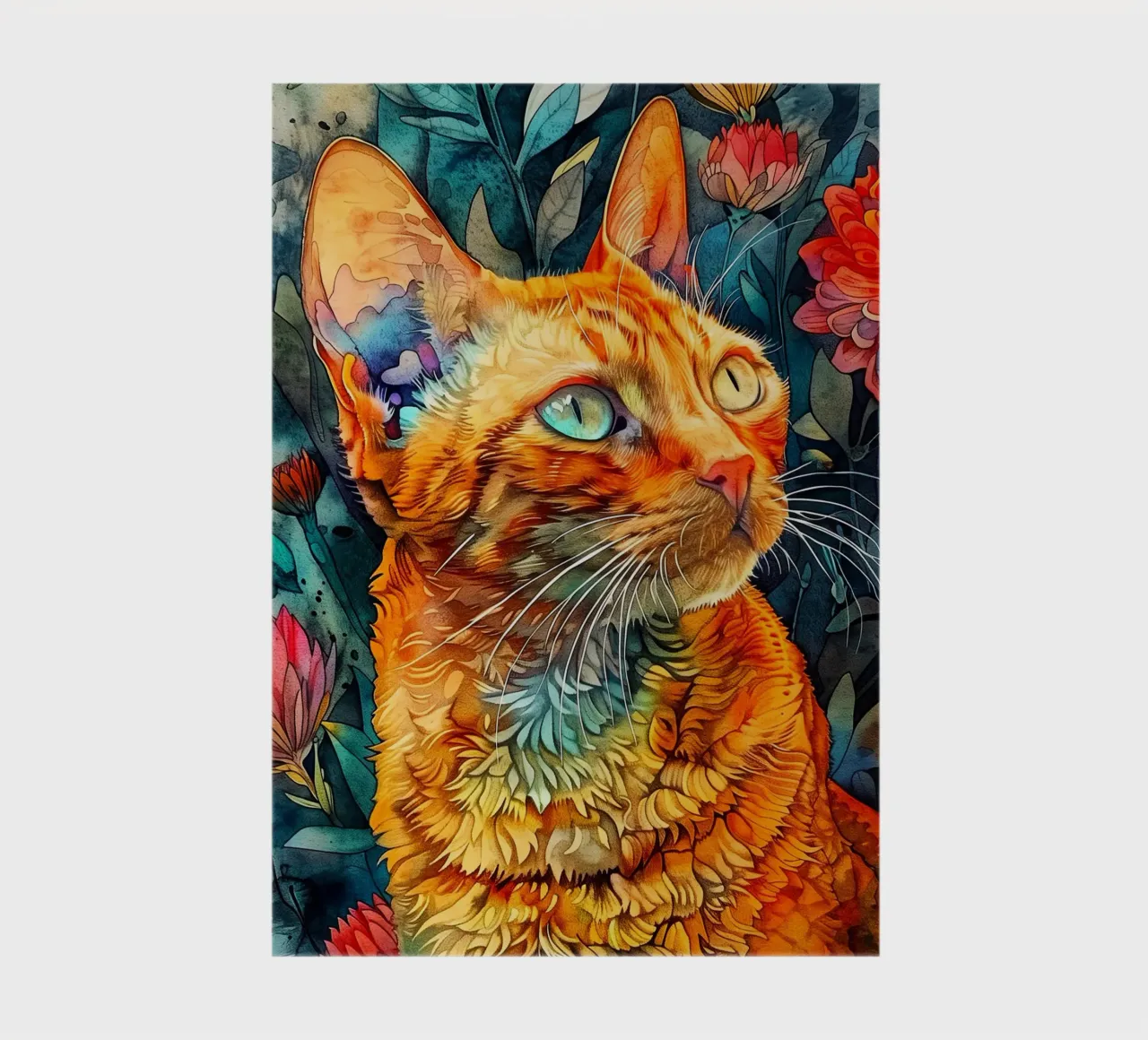 Ginger cat Rudi notebook by Lionmixart