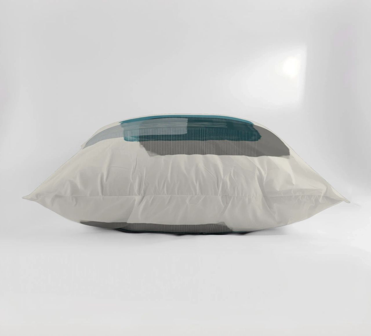 Modern abstract shapes in retro style with blue and grey cuscino da Imaginative