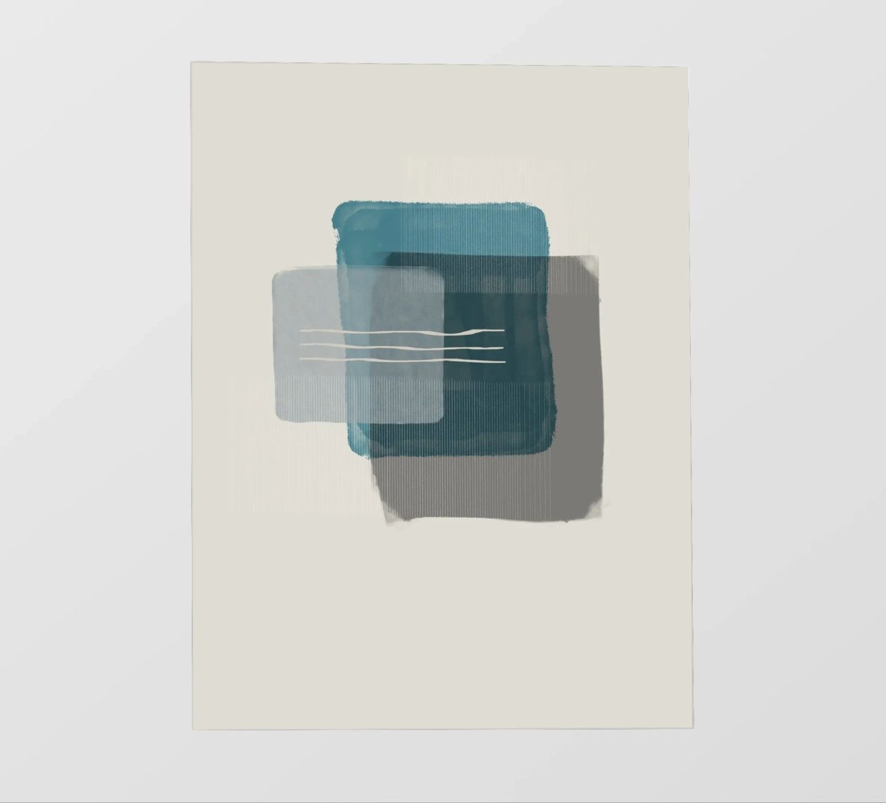 Modern abstract shapes in retro style with blue and grey pellicola backlit da Imaginative