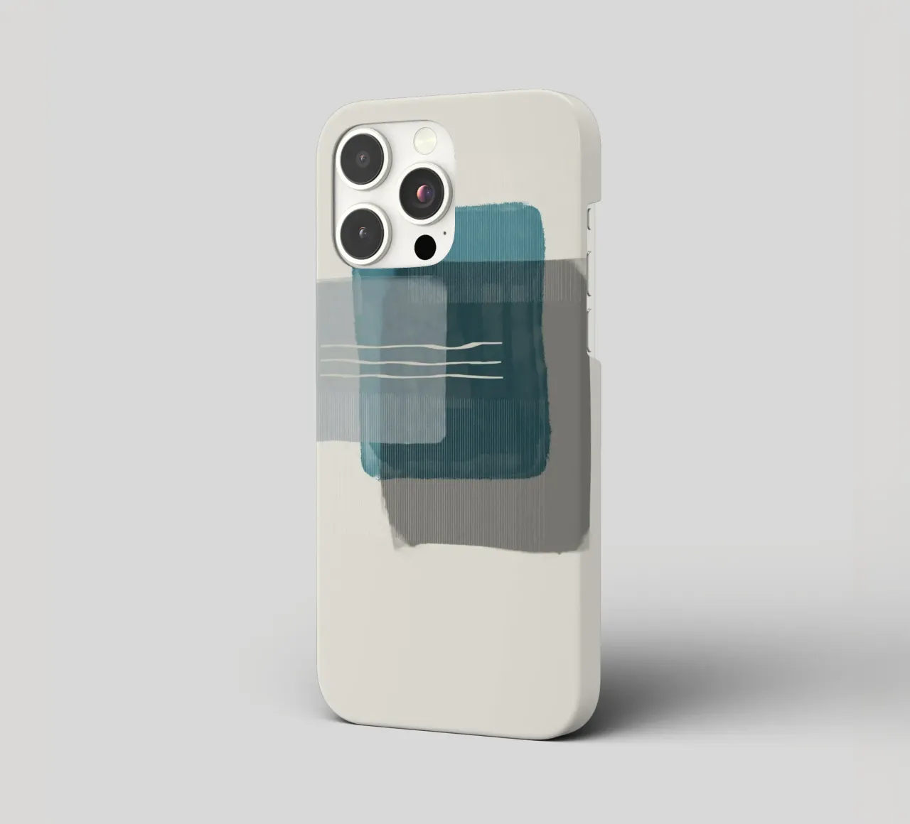 Modern abstract shapes in retro style with blue and grey cover iphone da Imaginative