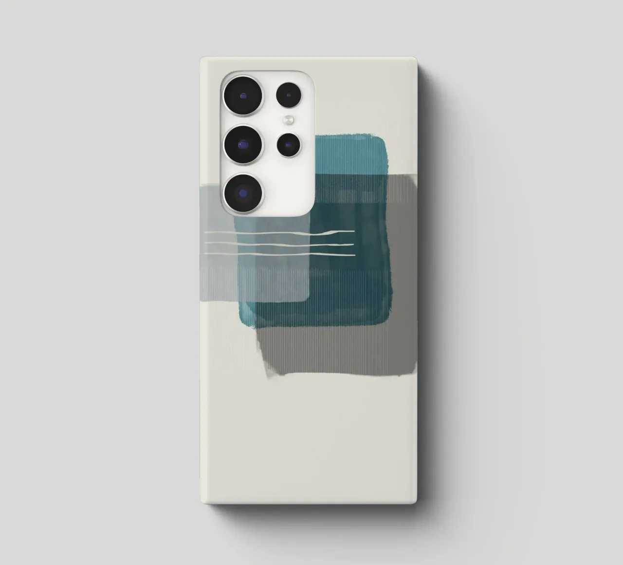 Modern abstract shapes in retro style with blue and grey cover samsung da Imaginative