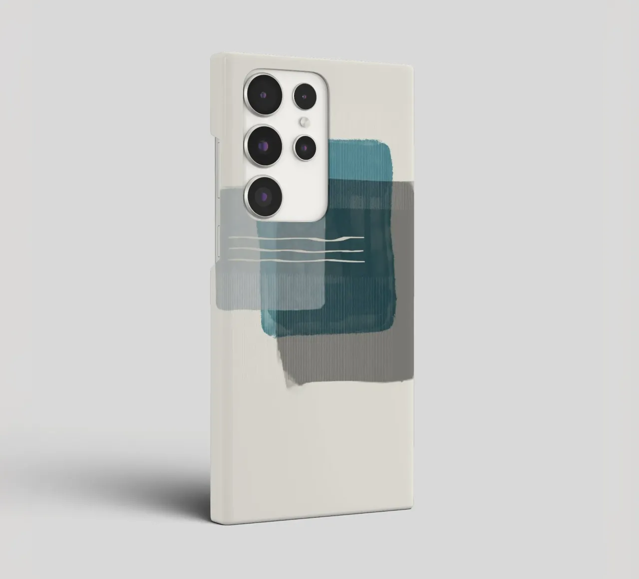 Modern abstract shapes in retro style with blue and grey cover samsung da Imaginative