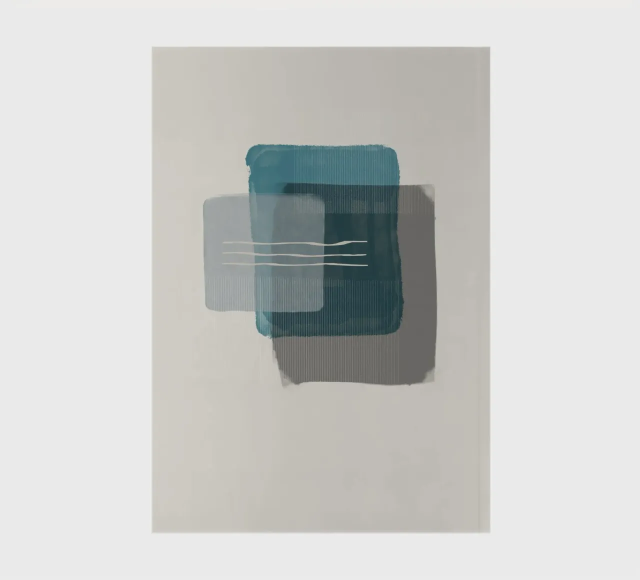 Modern abstract shapes in retro style with blue and grey diario da Imaginative