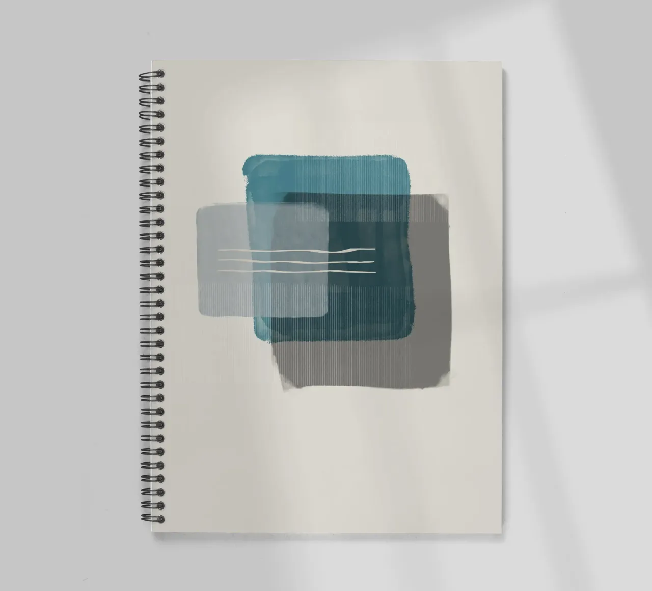 Modern abstract shapes in retro style with blue and grey diario ad anelli da Imaginative