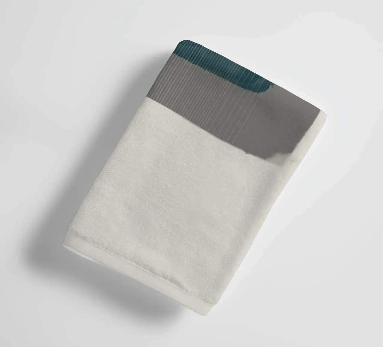 Modern abstract shapes in retro style with blue and grey asciugamano da bagno da Imaginative