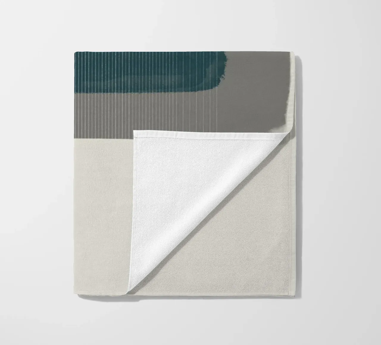 Modern abstract shapes in retro style with blue and grey telo mare da Imaginative