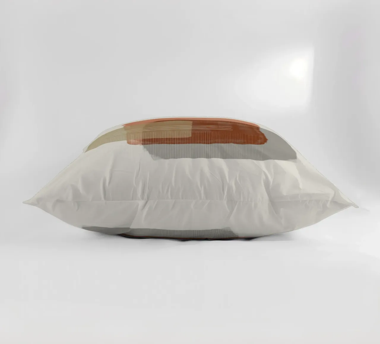 Modern abstract shapes in retro style with earth tones coussin de Imaginative