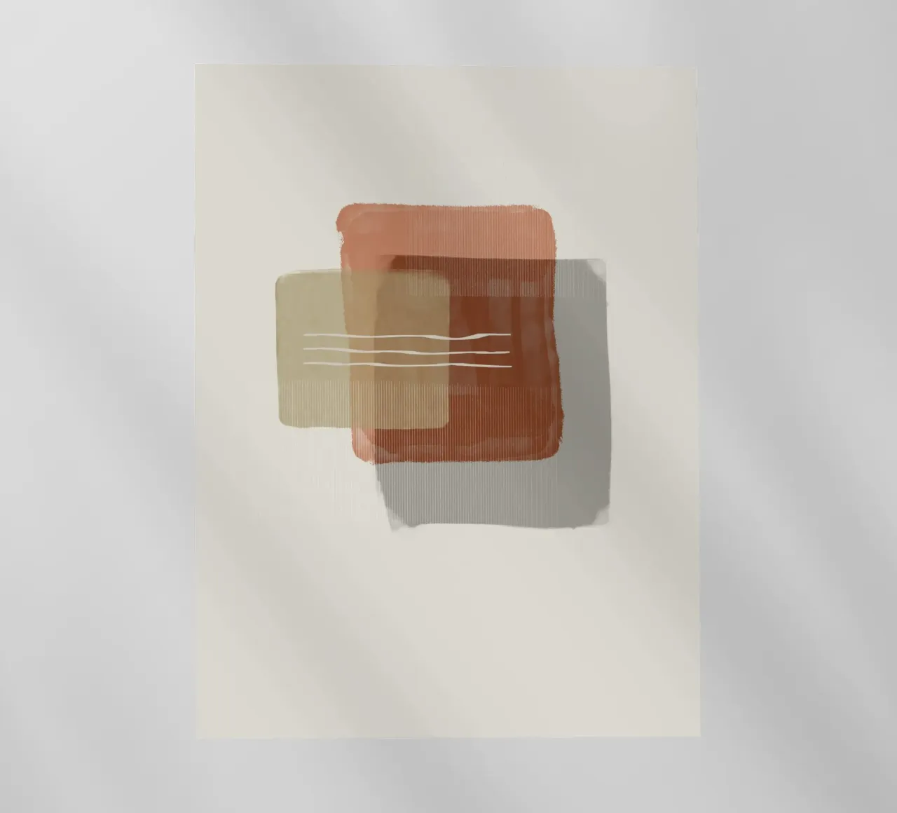 Modern abstract shapes in retro style with earth tones pellicola backlit da Imaginative