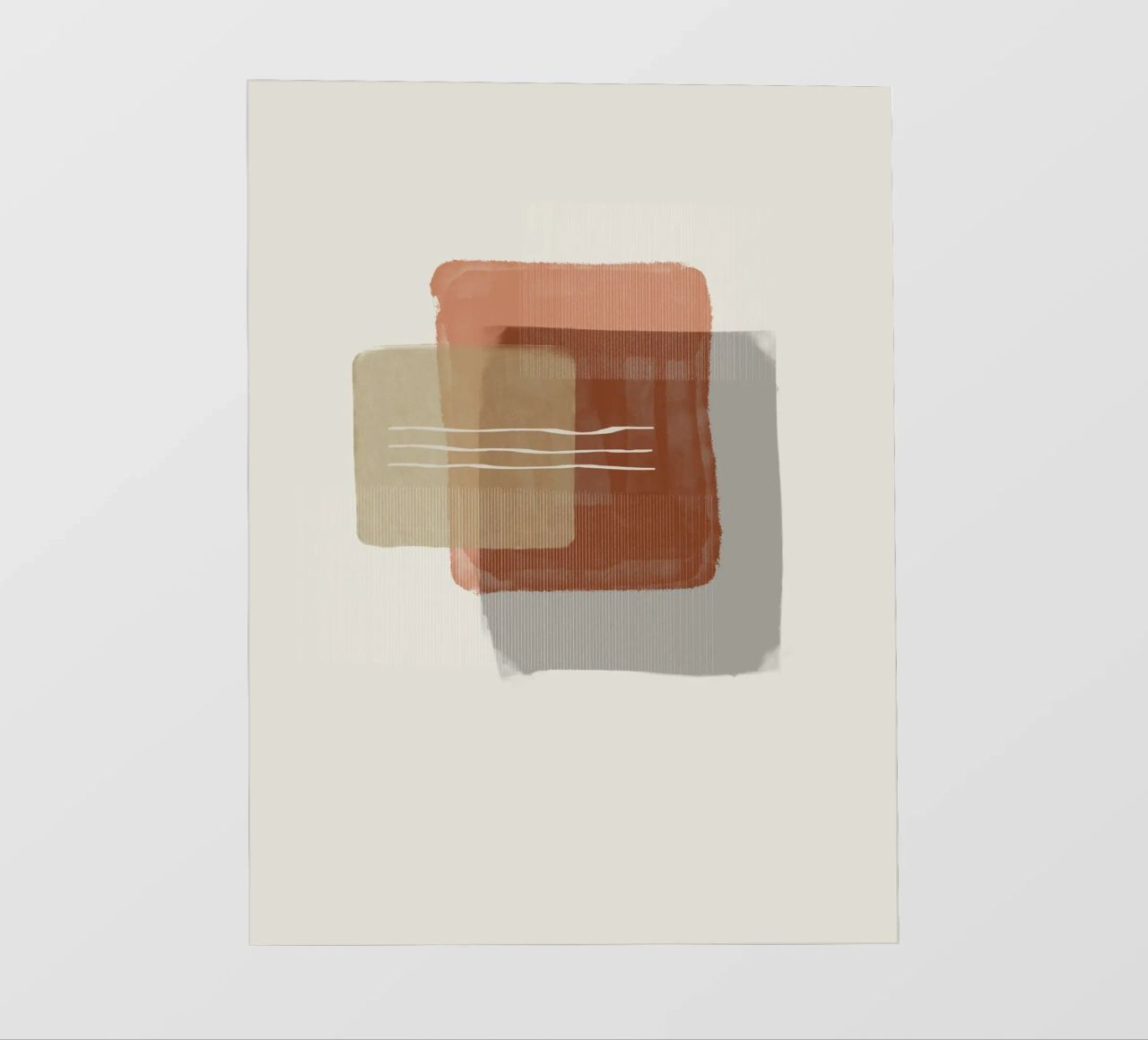 Modern abstract shapes in retro style with earth tones pellicola backlit da Imaginative