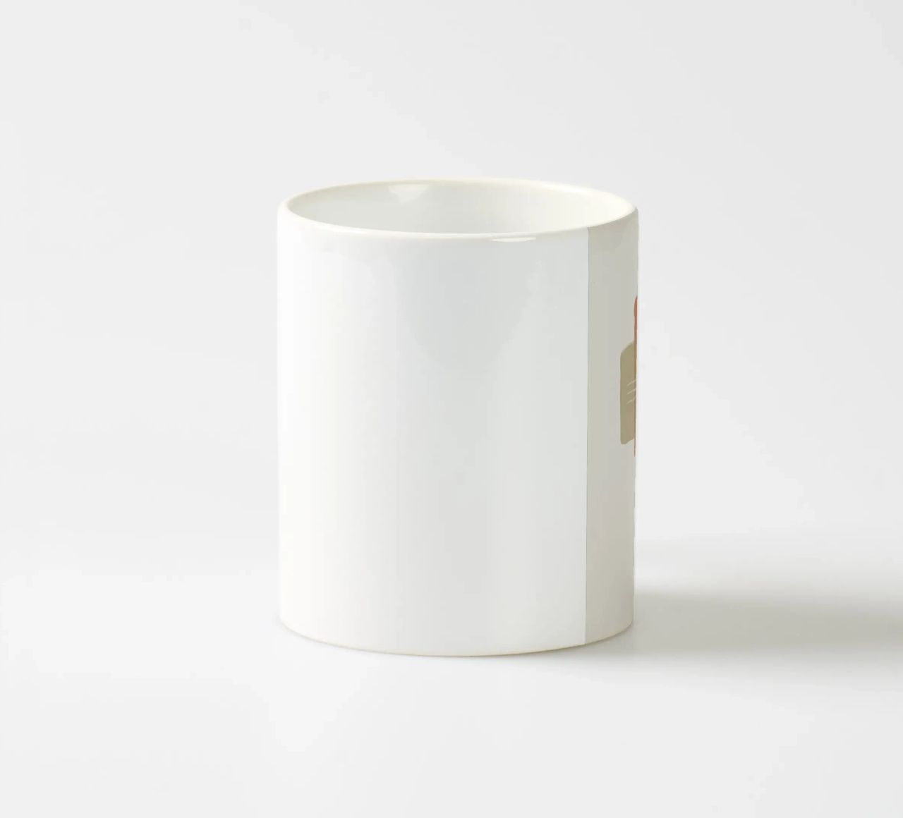 Modern abstract shapes in retro style with earth tones tazza in ceramica da Imaginative