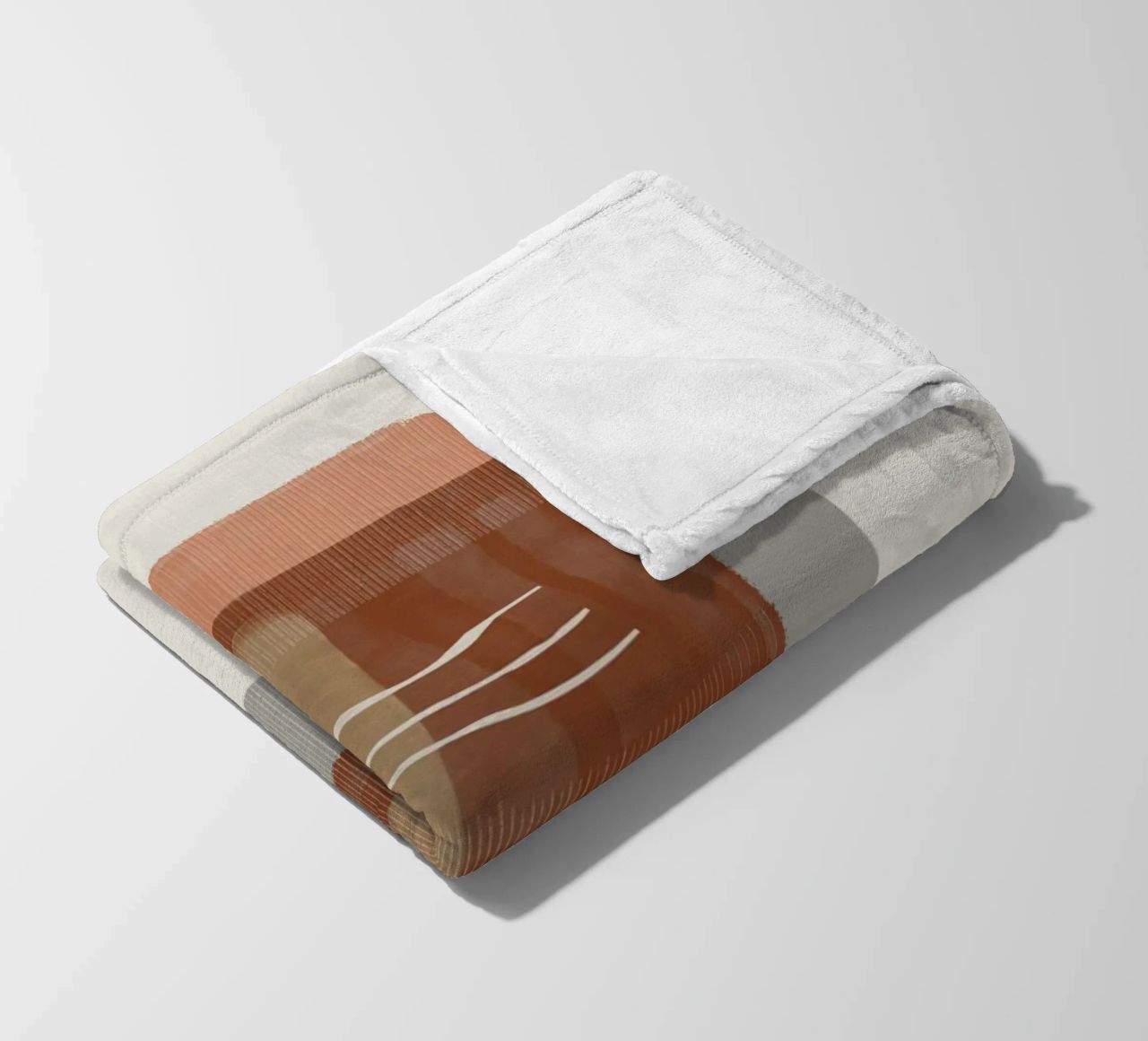 Modern abstract shapes in retro style with earth tones coperta in pile da Imaginative