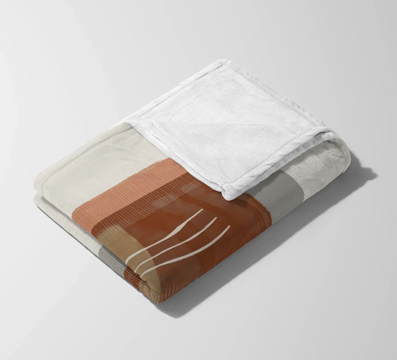 Modern abstract shapes in retro style with earth tones coperta in pile da Imaginative