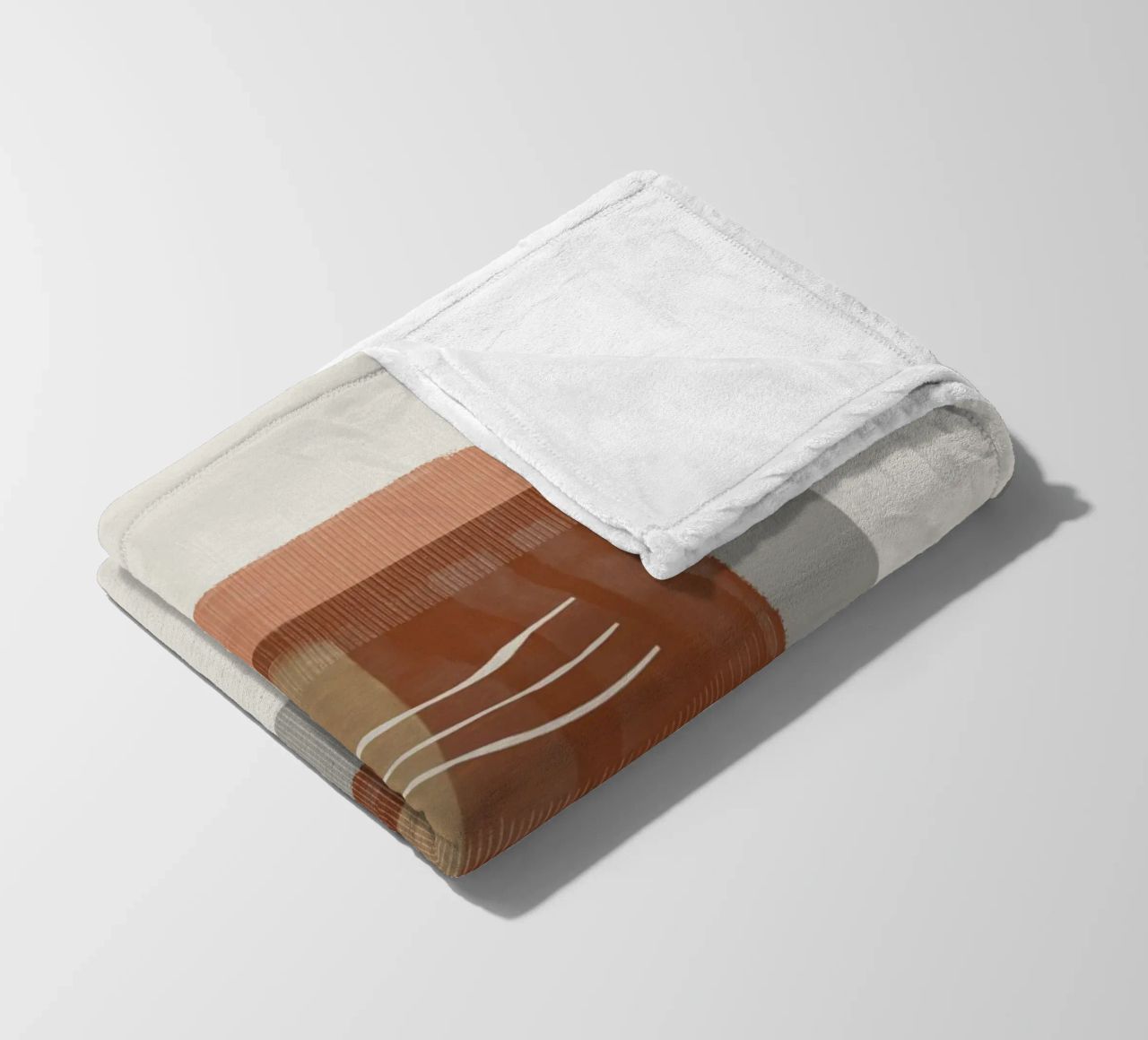 Modern abstract shapes in retro style with earth tones coperta in pile da Imaginative
