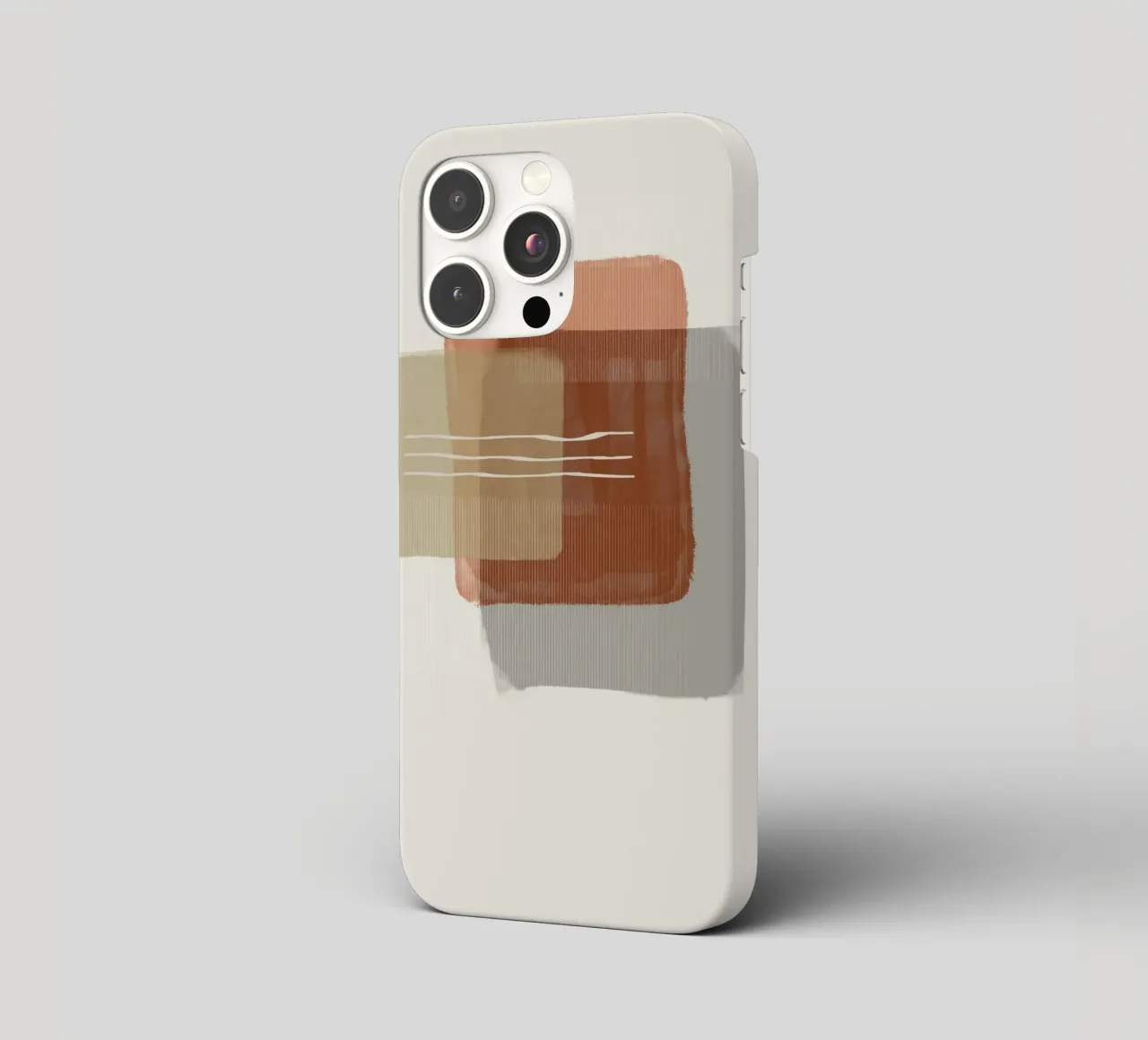 Modern abstract shapes in retro style with earth tones cover iphone da Imaginative
