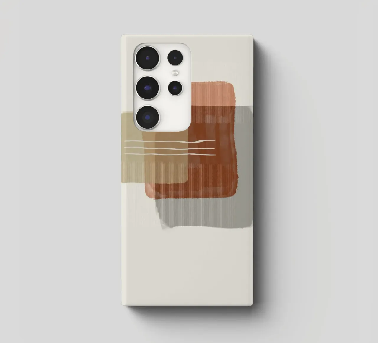 Modern abstract shapes in retro style with earth tones cover samsung da Imaginative