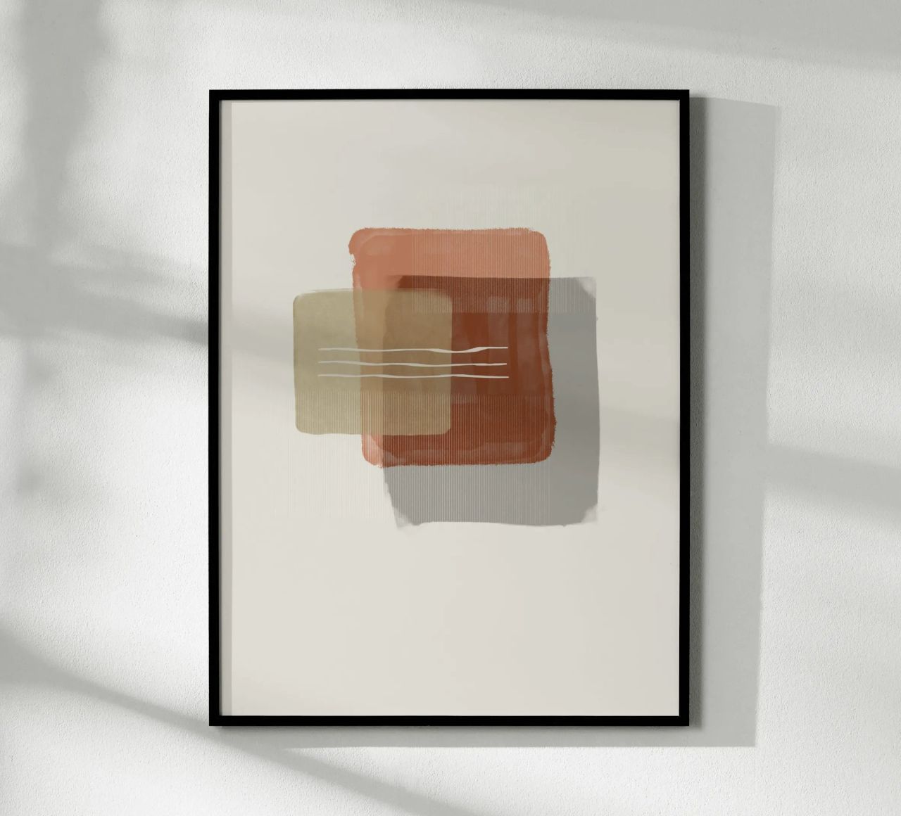 Modern abstract shapes in retro style with earth tones carta hahnemühle da Imaginative