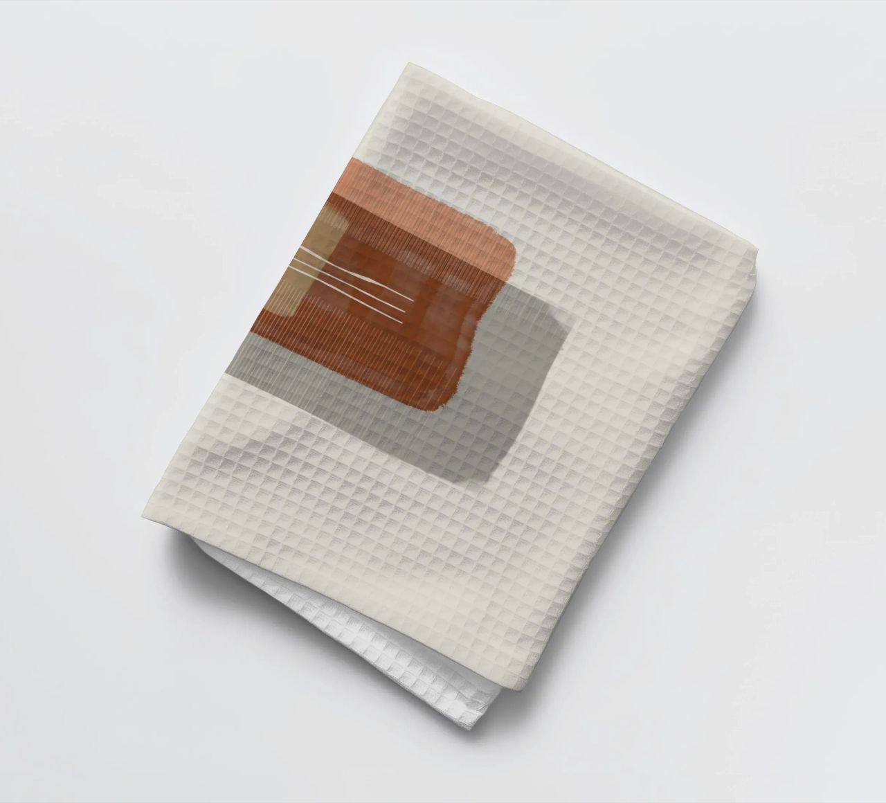 Modern abstract shapes in retro style with earth tones canovaccio da cucina da Imaginative