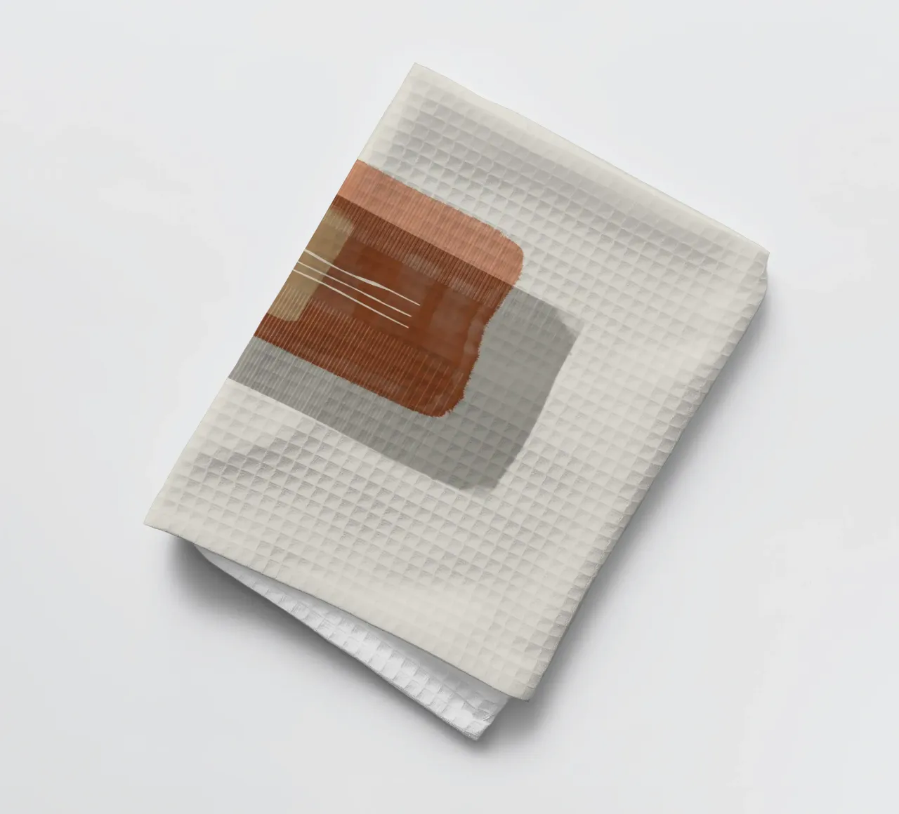 Modern abstract shapes in retro style with earth tones torchon de Imaginative