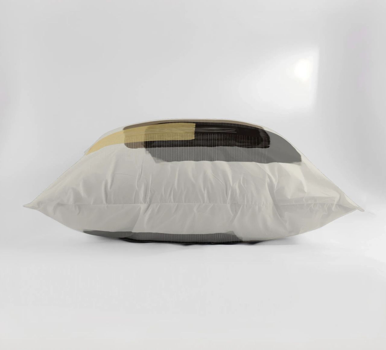 Modern abstract shapes in retro style with yellow and brown cuscino da Imaginative