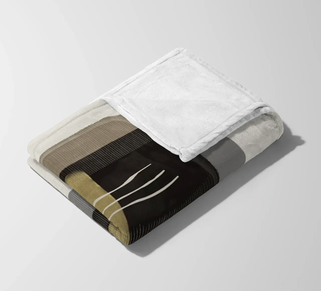 Modern abstract shapes in retro style with yellow and brown coperta in pile da Imaginative